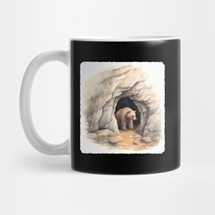 Bear With A Hibernation Cave Animal Winter Shelter Mug